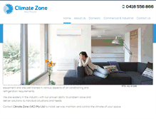 Tablet Screenshot of climatezone.com.au